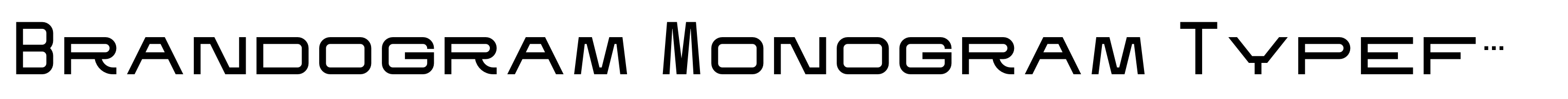 Brandogram Monogram Typeface Bold